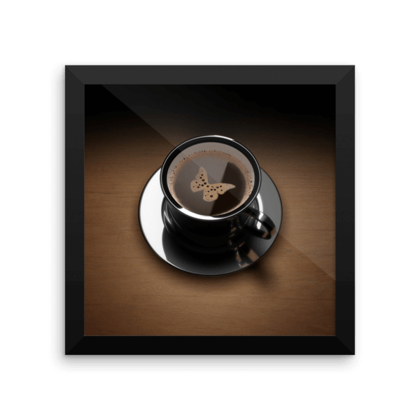 Coffee Poster Framed – Butterfly