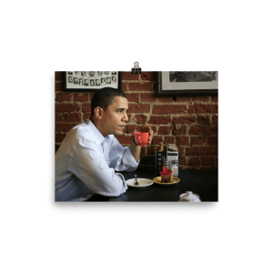 Poster Obama Drinking Coffee