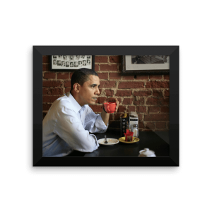 Framed Coffee Poster Obama