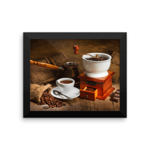 Framed Coffee Poster Hand Ground