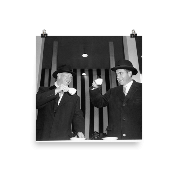 Nixon & Eisenhower Drinking Coffee