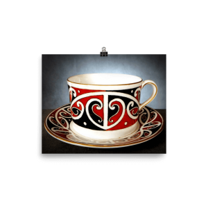 Maori Coffee Cup Poster