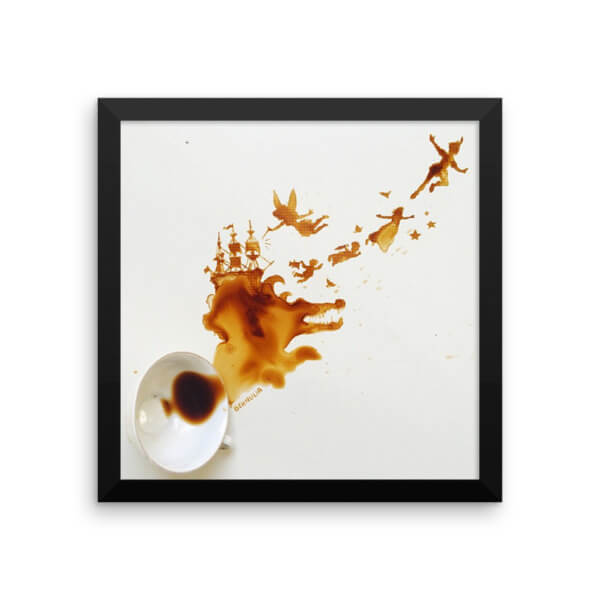Framed Coffee Poster Peter Pan