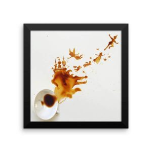 framed coffee art poster peter pan