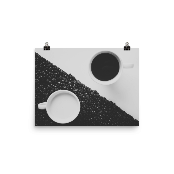 Black & White Coffee Poster