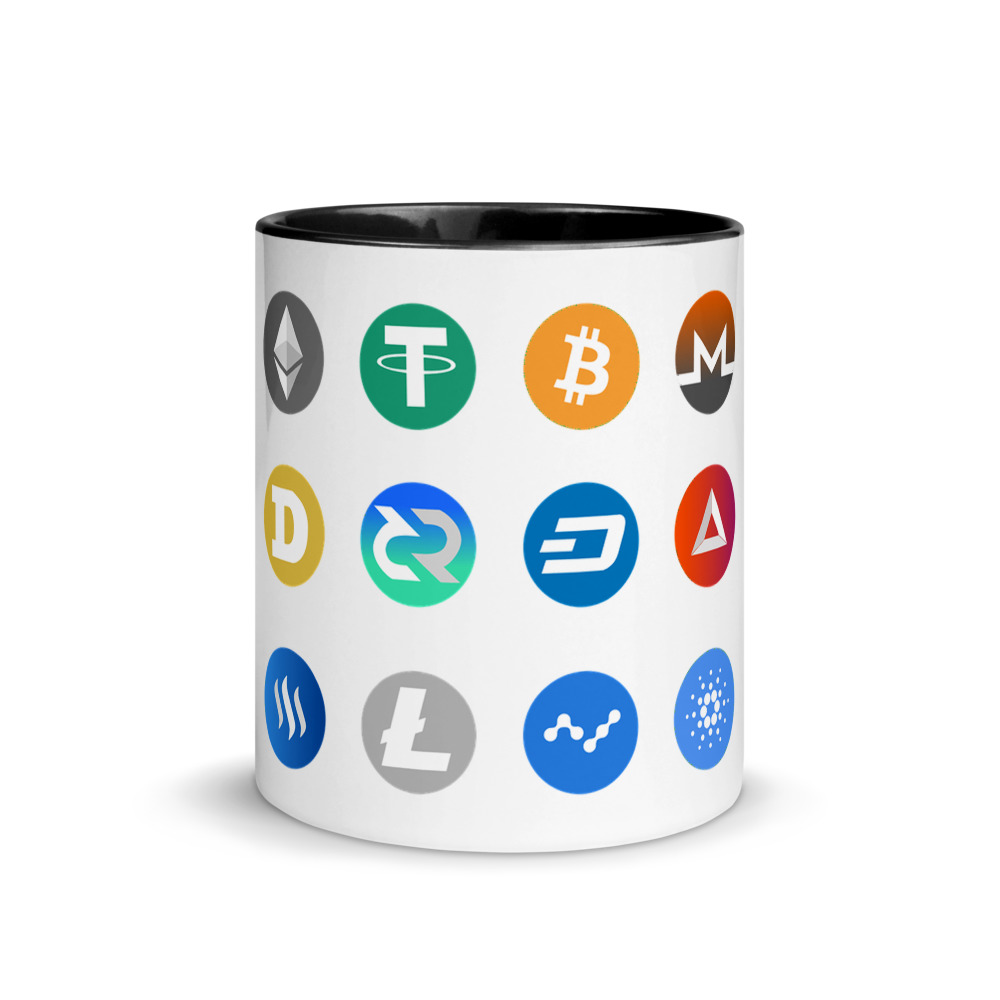 Mug with Altcoin Logos - Ample Grounds Coffee House