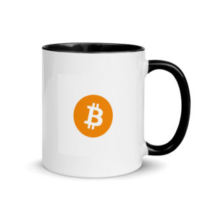 Bitcoin Logo on Coffee Mug